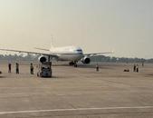 中國救援隊抵達緬甸仰光國際機場