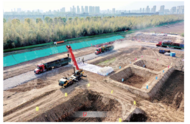引江濟淮二期工程沙潁河線潁上站有序進行土方開挖施工