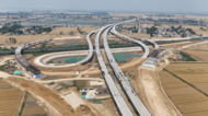 泗蚌高速交叉徐明高速上跨橋施工完成
