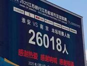 “苏超”淮安VS南京1:1战平，安徽球迷到场加油