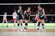 世聯賽北京站中國女排3:0戰勝法國女排