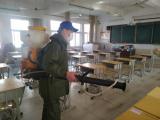 校园防控 蓝天助力——皖西中学邀请六安市蓝天救援队进校园开展消毒工作