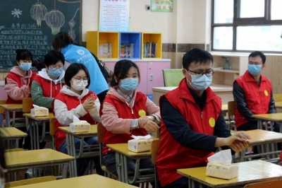 合肥市翡翠学校演练复学后疫情防控细节