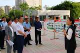 滁州市来安县考察团莅临六安九中考察创卫工作