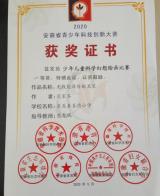 東至至德小學(xué)在2020年省青少年科技創(chuàng)新大賽上獲得兩項一等獎