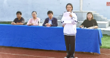 欢度国庆——巢湖四中初中部举行迎国庆升旗仪式
