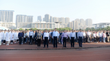 皖南医学院举行庆祝中华人民共和国成立71周年升国旗仪式