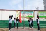 合肥市蚌埠路第四小学开展“学党史 听党话 跟党走”主题系列教育活动暨2021年春季新学期开学典礼