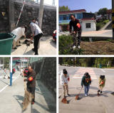 潜山市牌楼中心小学：开展道路整治志愿服务
