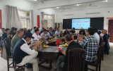 望江县新坝中心学校举行重阳节退休教师座谈会