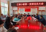 太湖县江塘乡小教第一支部召开预备党员转正大会