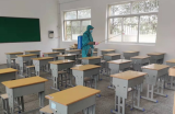 天长市十八集初中积极开展春季开学前校园消毒工作