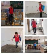 强化卫生消杀 筑牢疫情防线 —— 怀远农场中学党员志愿者在行动     