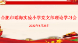合肥市瑶海实验小学党支部召开理论学习会议