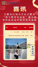合肥市行知小学在2022年合肥市“我与教育信息化”数字故事评比活动中喜获佳绩