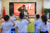 合肥市双岗幼儿园教育集团逍然居分园开展“老兵爷爷进课堂 红色教育润人心”主题活动