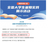 安徽理工大学一社会实践项目入选全国大学生暑期实践项目类全国百强