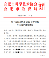 安师大肥东附中两教师荣获合肥市优秀科技辅导员称号         
