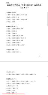 肥东县古河路小学获评合肥市“青少年维权岗”荣誉称号