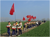 缅怀革命先烈 传承红色基因 弘扬革命精神——灵璧县韦集中心小学举行“清明祭英烈”教育活动