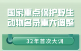 一图读懂《国家重点保护野生动物名录》重大变化