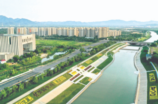 铜陵顺安河滨水景观带水清岸绿景美